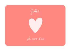 Juillet coloré et doux cœur d'été